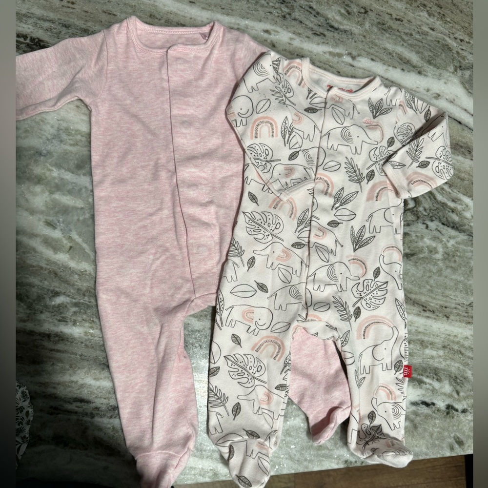 Magnetic organic cotton footie bundle